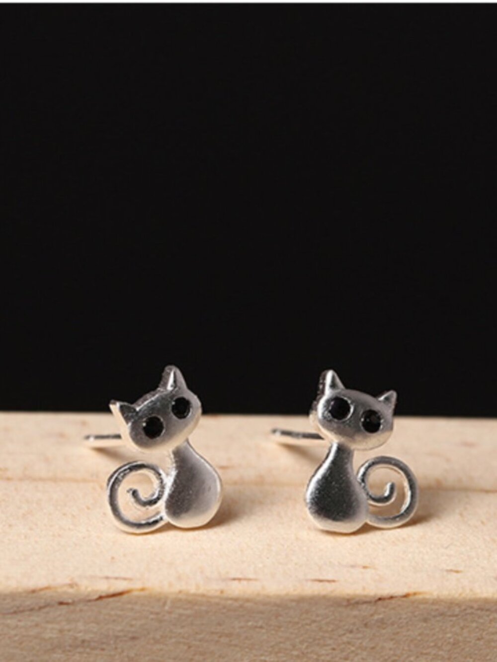 3/$25 🏷️ 925 Sterling Silver Cat Earrings Studs Cat Animal Jewelry Minimalist